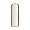 Minimalist Arched Wall Mirror with Gold Frame